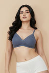 Zivame Padded Non Wired 3/4th Coverage Tshirt Bra - Flokstone Gray — thumbnail 3